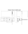 RAK Horizontal Dual Outlet Thermostatic Concealed Chrome Shower Valve With Handset