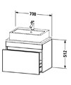 Duravit DuraStyle Compact Vanity Unit For Console With 1 Pull-Out Compartment