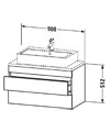 Duravit DuraStyle Compact Vanity Unit For Console With 2 Drawers