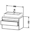 Duravit DuraStyle 548mm Depth Two Drawer Vanity Unit For Console