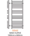 SBH Maxi Curve Towel Radiator 600mm x 1300mm
