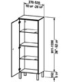 Duravit Brioso 911mm-1330mm Height Semi Tall Cabinet