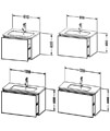 Duravit XSquare Wall-Hung 610 x 478mm Vanity Unit With 1 Pull-Out Compartment
