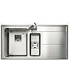 Rangemaster Arlington Stainless Steel Inset 985 x 508mm Brushed Finish 1.5 Bowl Kitchen Sink small Image 4