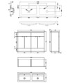 Hudson Reed Fusion 1200mm Full Depth Floorstanding Vanity Unit And Basin