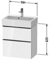 Duravit D-Neo 2 Drawer Wall Mounted Vanity Unit For Vero Air Basin