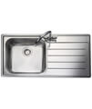 Rangemaster Oakland 985 x 508mm Polished Finish Stainless Steel 1.0B Inset Kitchen Sink small Image 4