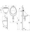 Lecico Atlas Exposed Pipework White Urinal Pack