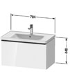 Duravit D-Neo Wall Mounted Vanity Unit For Vero Air Basin