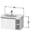 Duravit D-Neo 784mm Wide Wall Mounted Vanity Unit For Vero Air Basin