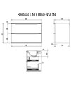 Roper Rhodes Frame Wall Mounted Double Drawer Vanity Unit
