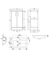 Hudson Reed Apollo Floorstanding 2 Door Full Depth Cabinet And Basin
