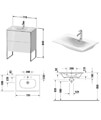 Duravit XSquare 610 x 478mm Floor-Standing Vanity Unit With 2-Pull-Out Compartments