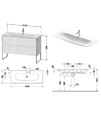 Duravit XSquare 610 x 478mm Floor-Standing Vanity Unit With 2-Pull-Out Compartments