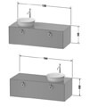 Duravit White Tulip Single Pull Out Compartment Vanity Unit With 2 Handle