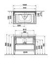 VitrA Valarte Floor Standing 1 Drawer Unit With Basin