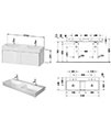 Duravit XSquare 1184 x 460mm Wall-Hung White Matt Vanity Unit With 2-Pull-Out Compartments