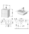 Duravit XSquare 510 x 418mm Wall-Hung Vanity Unit With 1-Pull-Out Compartment For ME By Starck Basin