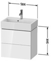 Duravit L-Cube 584mm Width Wall Mounted Vanity Unit For Vero Air Basin