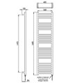 Vogue Chube 400mm Wide Stainless Steel Straight Towel Rail