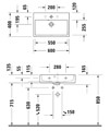 Duravit L-Cube 2 Drawer Floor Standing Vanity Unit For Vero Air Basin