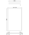 Nuie Outer Framed 1850mm High Wetroom Screen With Support Bar