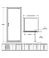 Nuie Ella 1850mm High 5mm Glass Pivot Shower Enclosure Door