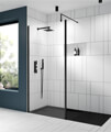 Nuie Wetroom Walk-In Shower Panel With Support Bar - WRSC070