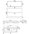 Joseph Miles Contour 1200mm Wide 2 Drawer Floor Standing Cabinet