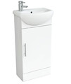 Nuie Mayford 420 x 290mm Floor Standing White Cabinet And Basin - NVS100.