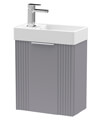 Nuie Deco Compact 400mm Single Door Wall-Hung Cabinet And Basin - FLT190