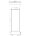 Nuie Full Outer Frame 1850mm High Shower Wetroom Screen With Support ...