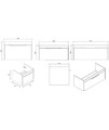 Britton Shoreditch Contemporary Single Drawer Wall Hung Unit