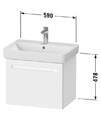Duravit No.1 Wall-Mounted 1 Pull-Out Compartment Vanity Unit