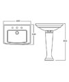 Imperial Radcliffe 600mm 1 Tap Hole White Basin