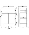 Hudson Reed Urban Floorstanding 2 Door And 1 Drawer Vanity Unit With Basin