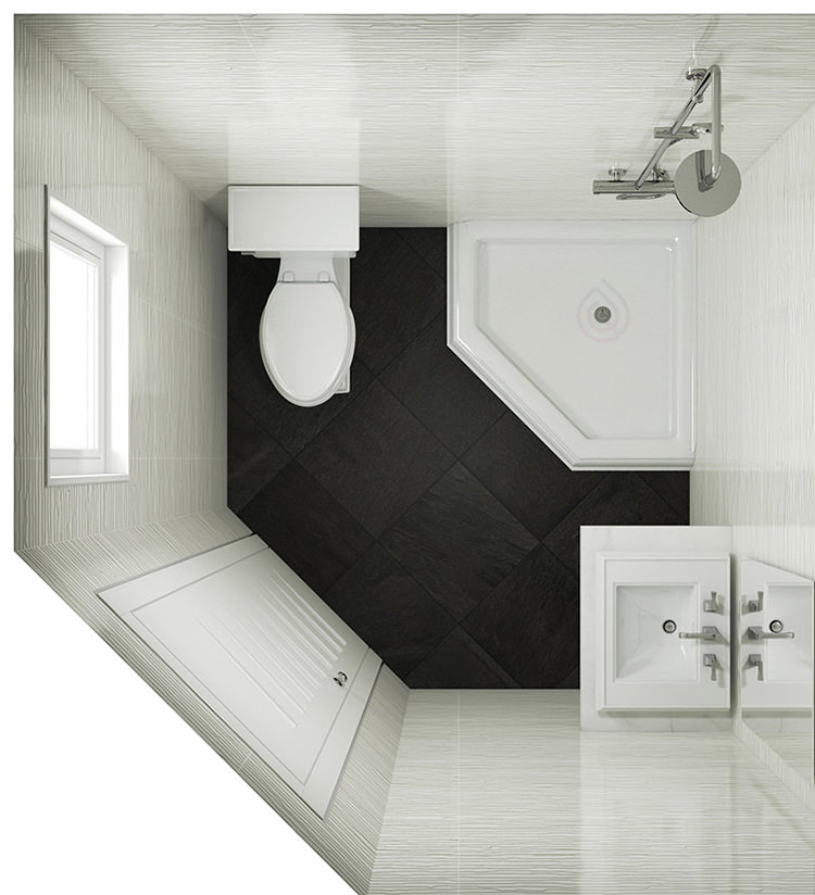 Corner Bathroom Layout