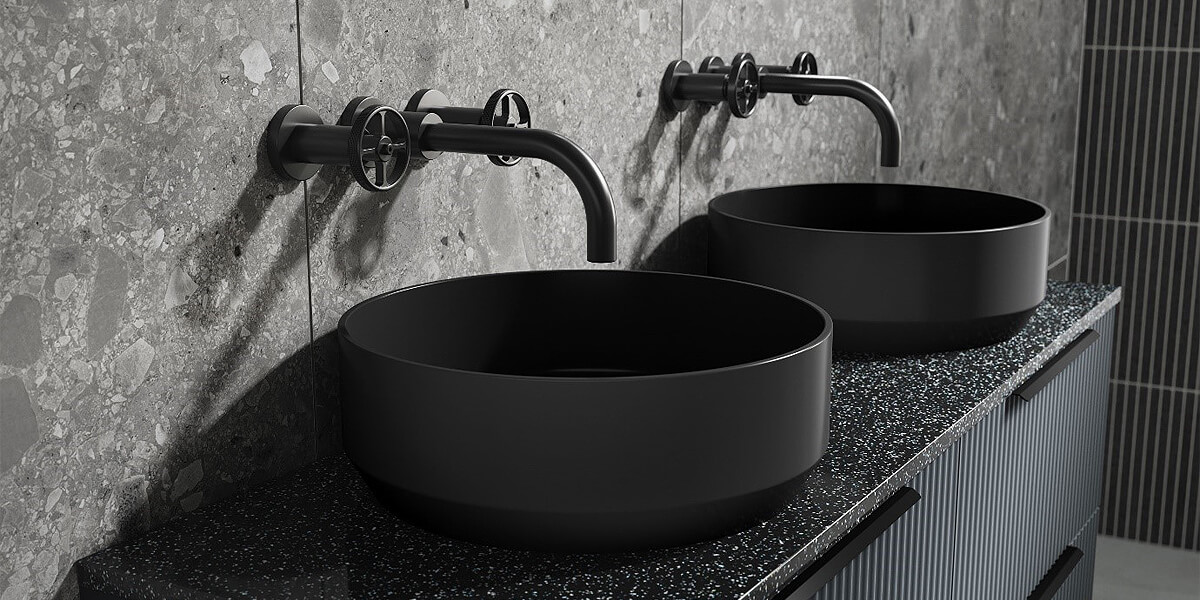 Black Tap and Countertop Basin