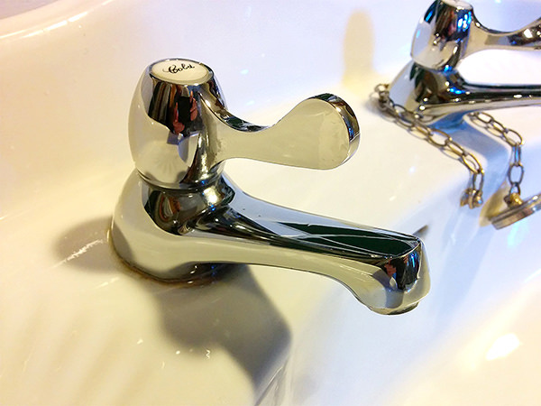 Pair of Basin Taps With Lever Handles