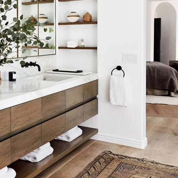 Add style points with recessed shelves