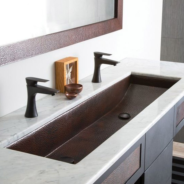 Trough sinks for two to share