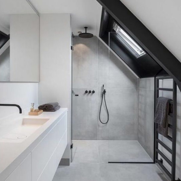 Use corners and sloped ceilings