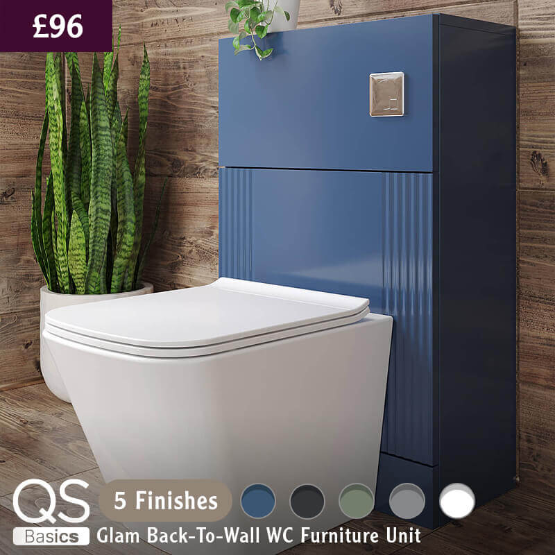 QS Basics Glam 500 x 253mm Back-To-Wall WC Furniture Unit