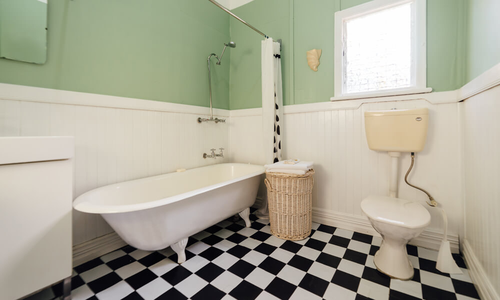 Green Tiled Bathroom