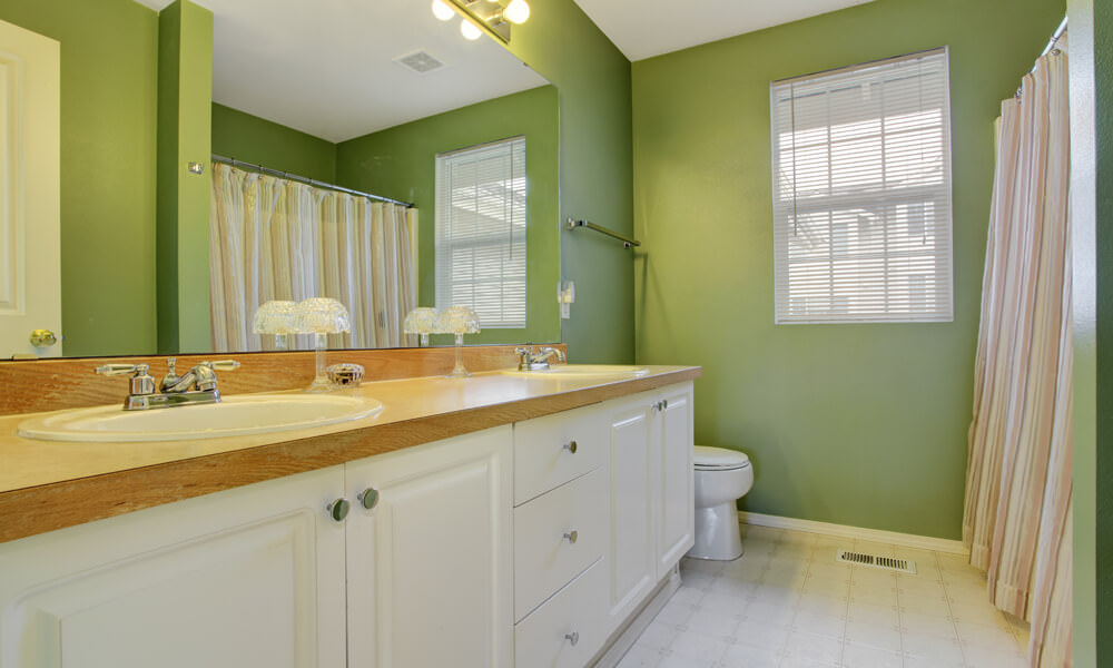 Green Tiled Bathroom