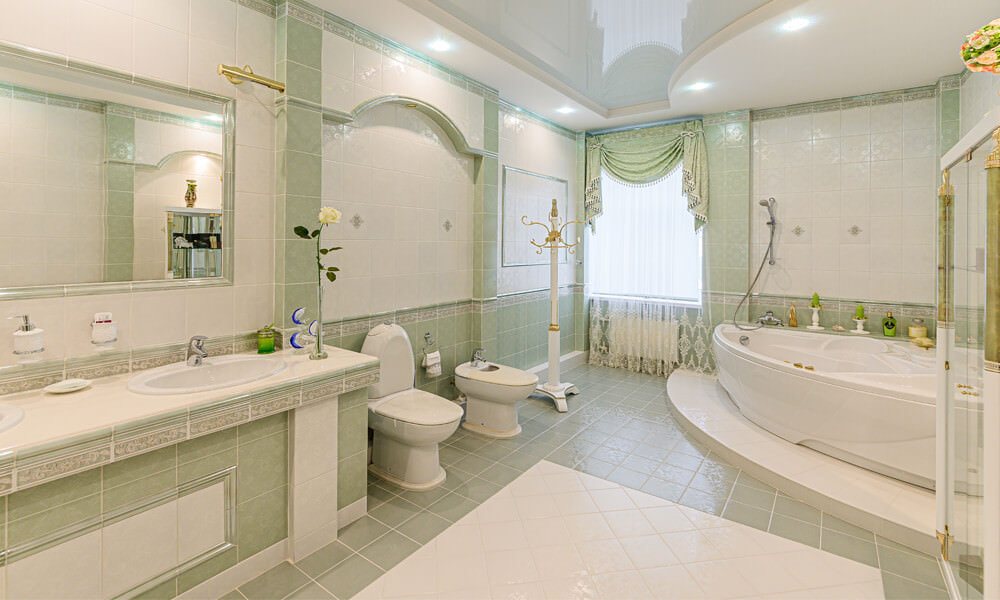 Large Green Bathroom