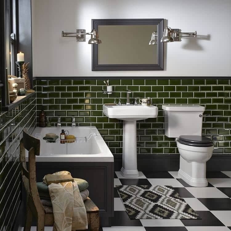 Bathroom Ideas 15 Green Bathrooms, Olive Green Bath Tiles