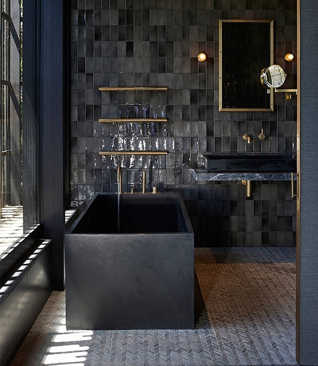 Grey Bathroom With a Touch of Blue