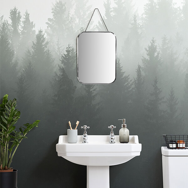 hushed woodland scene wallpaper