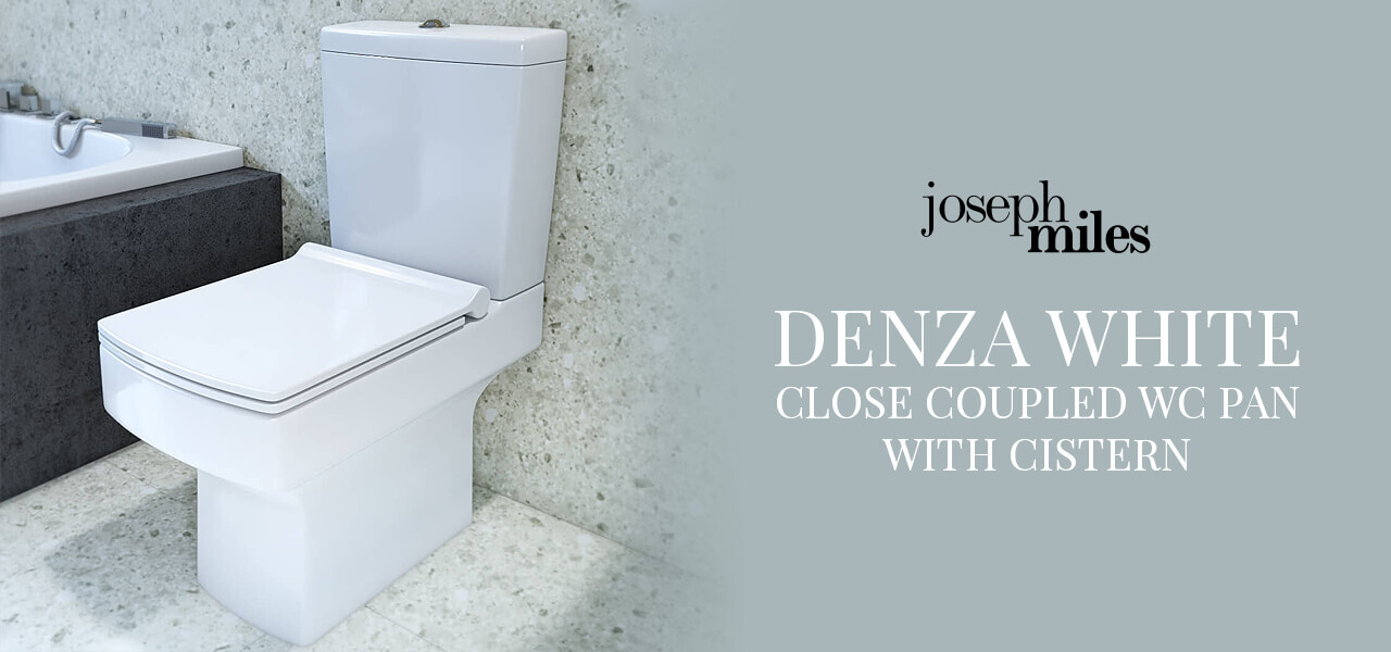 Joseph Miles Denza White Close Coupled WC Pan With Cistern